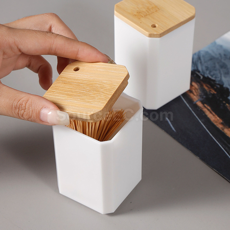 Customization Bamboo Lid Toothpick Holder Promotional Products
