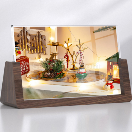 U-shaped Acrylic Horizontal Photo Frame