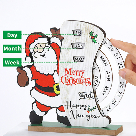 Customization Santa Claus Rotating Calendar Promotional Products