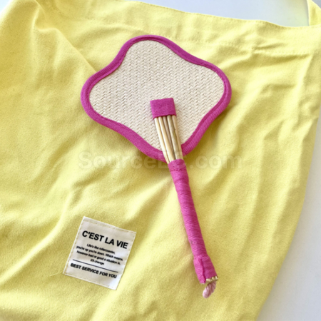 Customization Four leaf clover woven fan Promotional Products