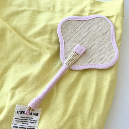 Customization Four leaf clover woven fan Promotional Products