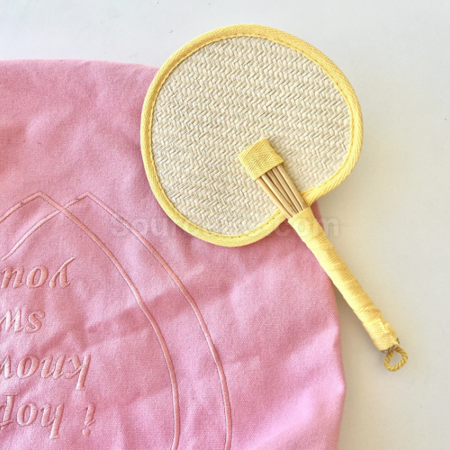 Customization Grass woven fan Promotional Products