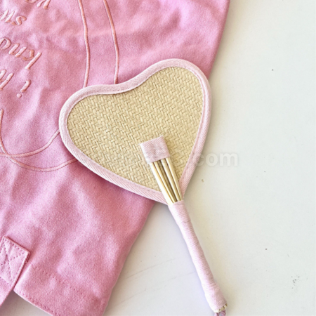 Customization Love Grass Weaving Fan Promotional Products