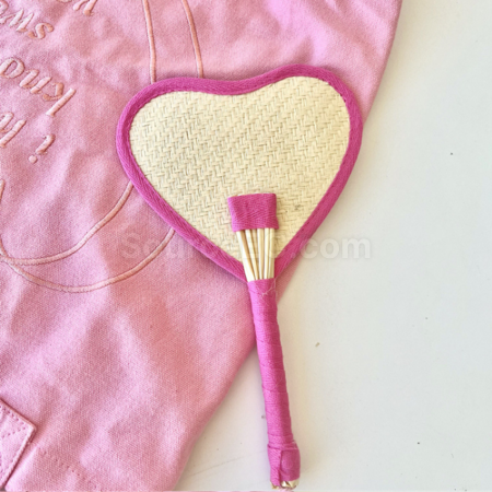 Customization Love Grass Weaving Fan Promotional Products