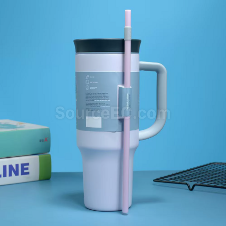 Customization Large capacity double-layer vacuum straw thermos cup Promotional Products
