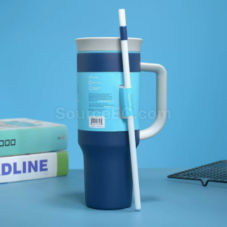 Customization Large capacity double-layer vacuum straw thermos cup Promotional Products