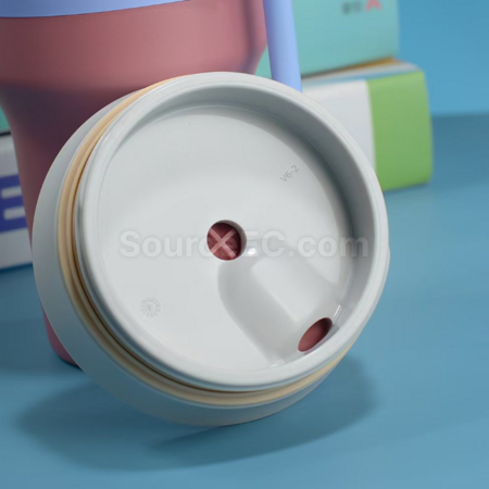Customization Large capacity double-layer vacuum straw thermos cup Promotional Products