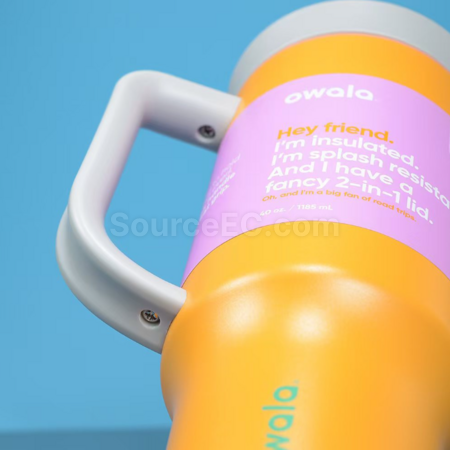 Customization Large capacity double-layer vacuum straw thermos cup Promotional Products