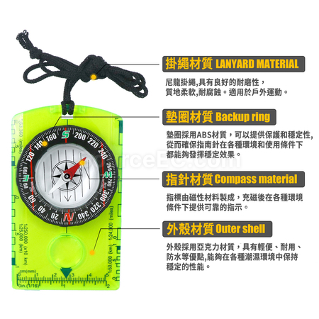 Customization Outdoor Map Ruler Compass Promotional Products
