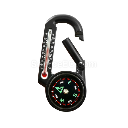 Customization Outdoor Compass Carabiner with Thermometer Promotional Products