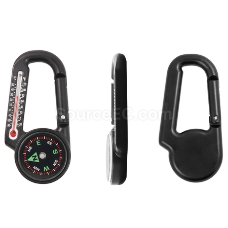 Customization Outdoor Compass Carabiner with Thermometer Promotional Products