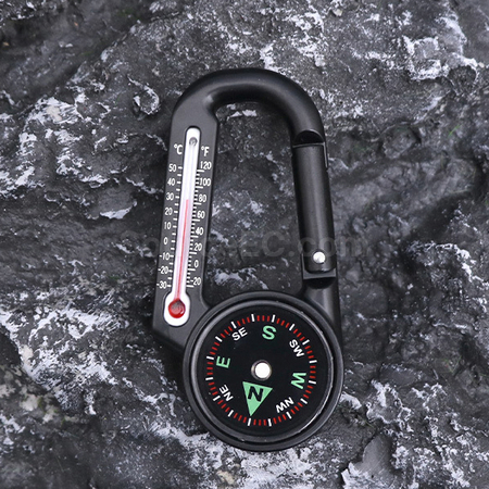 Customization Outdoor Compass Carabiner with Thermometer Promotional Products
