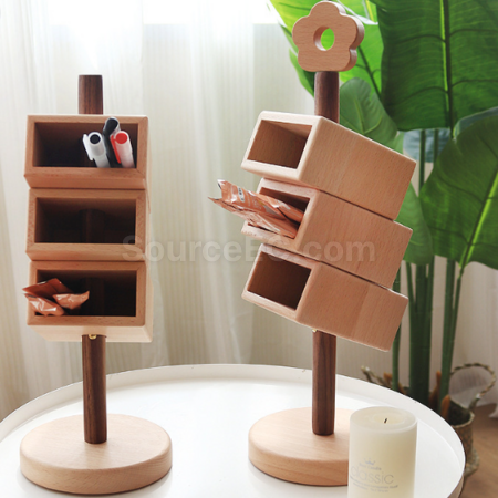 Customization Wooden Pen Holder Storage Tube Promotional Products