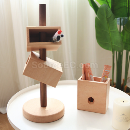 Customization Wooden Pen Holder Storage Tube Promotional Products