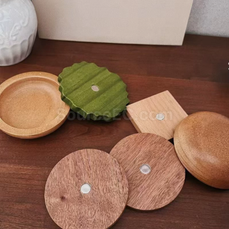 Customization Wooden hamburger shaped coaster Promotional Products