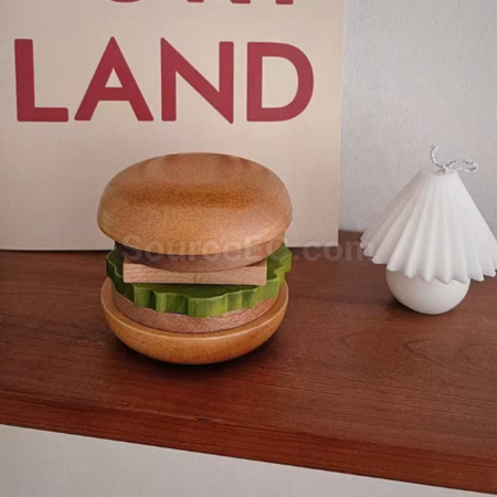 Customization Wooden hamburger shaped coaster Promotional Products
