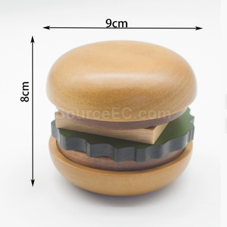 Customization Wooden hamburger shaped coaster Promotional Products