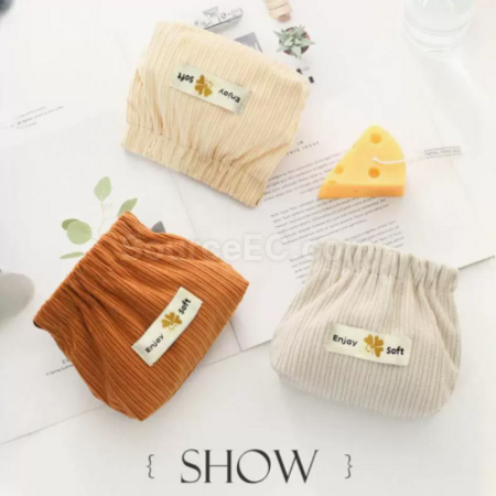Customization Corduroy automatic closure portable storage bag Promotional Products