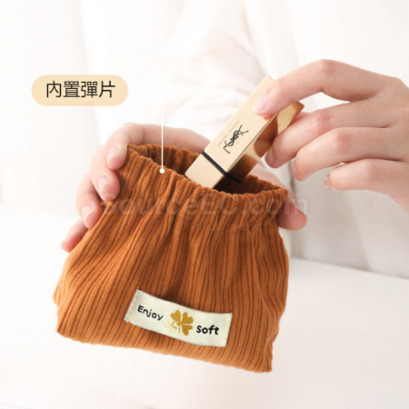 Customization Corduroy automatic closure portable storage bag Promotional Products