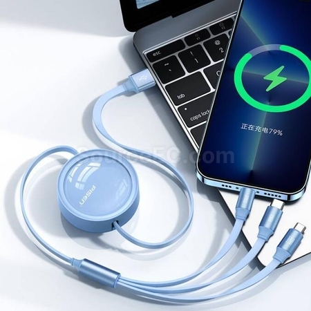 Customization 3 in 1 Retractable Quick Charge Data Line Promotional Products