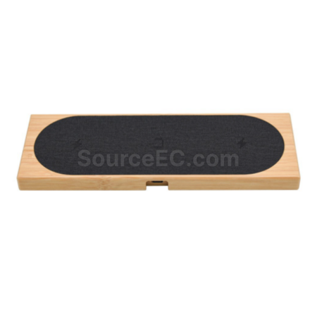 Customization Bamboo Three in One Magnetic Wireless Charging Promotional Products