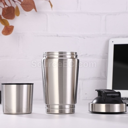 Customization Single Layer Double Section Stainless Steel Shake Cup Promotional Products