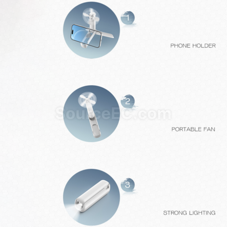 Customization Portable Stand Tripod Folding Lighting Fan Promotional Products