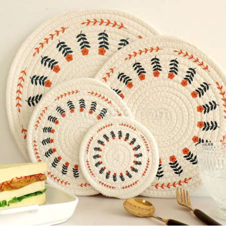 Customization Cotton rope woven insulation pad Promotional Products