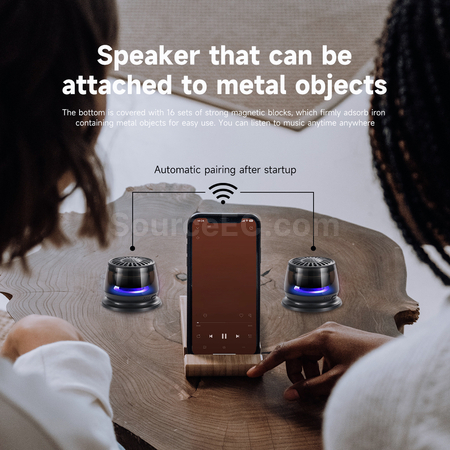 Customization 2 - in - 1 Magnetic Wireless Bluetooth Speaker Promotional Products