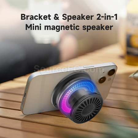 Customization 2 - in - 1 Magnetic Wireless Bluetooth Speaker Promotional Products