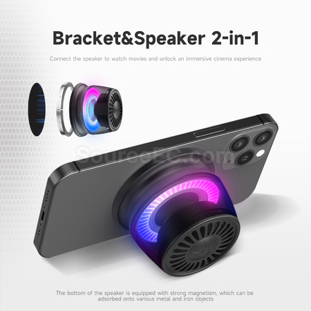Customization 2 - in - 1 Magnetic Wireless Bluetooth Speaker Promotional Products