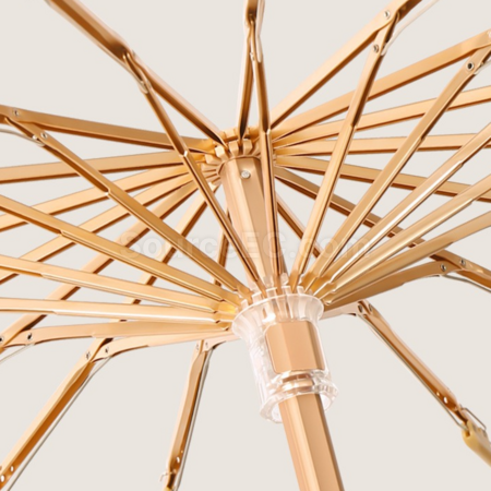 Customization 16 Bone Wooden Handle Sun Protection Tri-Fold Folding Umbrella Promotional Products