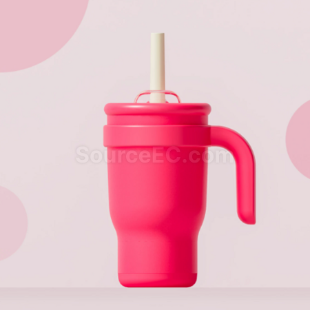 Customization 14oz Straw handle thermos cup Promotional Products