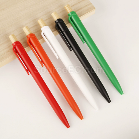 Customization New RABS recyclable material GRS environmentally friendly bamboo, wood, plastic promotion ballpoint pen Promotional Products