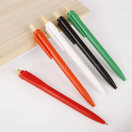 Customization New RABS recyclable material GRS environmentally friendly bamboo, wood, plastic promotion ballpoint pen Promotional Products