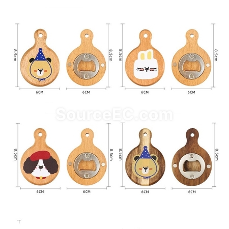 Customization Solid wood refrigerator with bottle opener Promotional Products