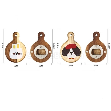 Customization Solid wood refrigerator with bottle opener Promotional Products