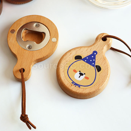 Customization Solid wood refrigerator with bottle opener Promotional Products