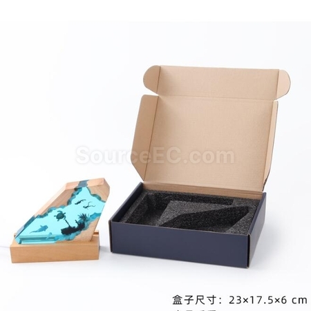 Customization Solid Wood Resin Night Light Art Ornaments Promotional Products
