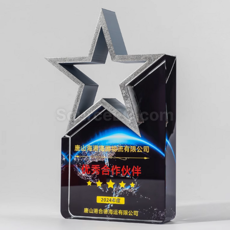 Customization Colorful Five-Star Crystal Trophy Promotional Products