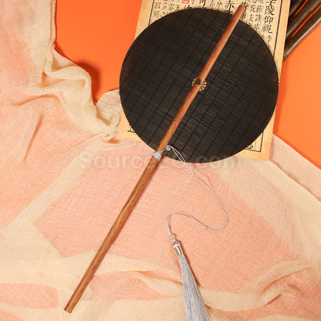 Customization Rotatable Bamboo Round Fan Promotional Products