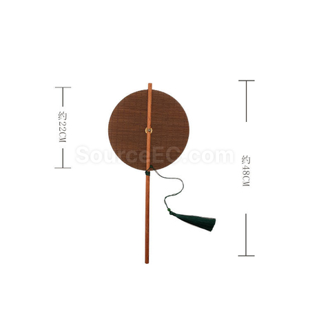 Customization Rotatable Bamboo Round Fan Promotional Products