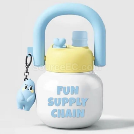 Customization Large-capacity Portable Double-spout Big-bellied Cup Promotional Products