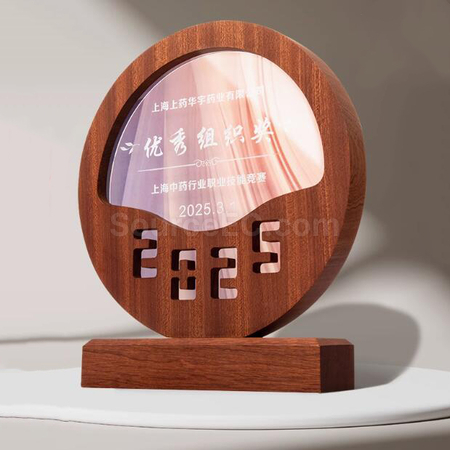 Customization Solid Wood Crystal Award Promotional Products
