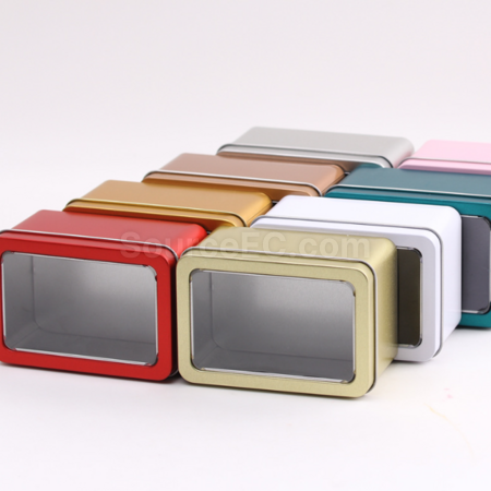 Customization Square tin boxes with or without windows Promotional Products