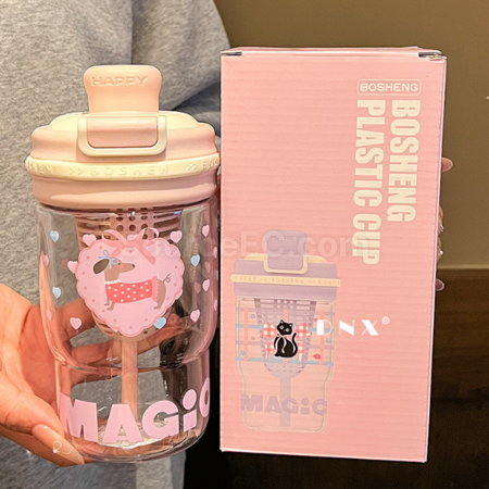 Customization Tritan Cute straw water cup Promotional Products