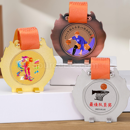 Customization Basketball Metal Medal Promotional Products