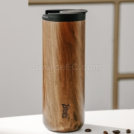 Customization Wood Grain Portable Thermos Cup Promotional Products