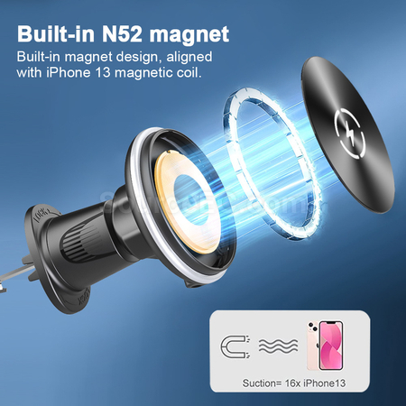 Customization 15W Magnetic Wireless Charging Car Phone Holder Promotional Products
