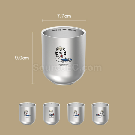 Customization 304 Stainless Steel Double Layer Water Cup Promotional Products